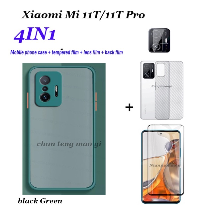 4in1-เหมาะสำหรับ-xiaomi-11t-mi-11t-pro-mi-10t-lite-5g-mi-10t-5g-mi-10t-pro-5g-กล้องกันกระแทกรูรับแสงที่แม่นยำเคสเลนส์เคสป้องกันมือถือเคสโทรศัพท์มือถือฝาหลัง-ฟิล์มนิรภัย-หลัง-ฟิล์มเลนส์