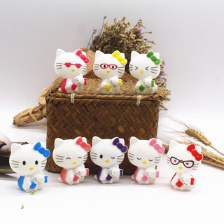 8 ชิ้น/เซ็ต Hello Kitty ตกแต่งเค้กตุ๊กตาคุณภาพสูง