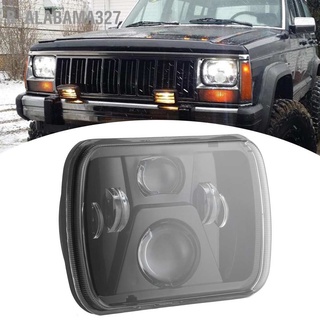 Alabama327 H4 ไฟหน้า Led 7 นิ้ว ทรงสี่เหลี่ยม ความสว่างสูง 12‐24V สําหรับ Jeep Wrangler Yj