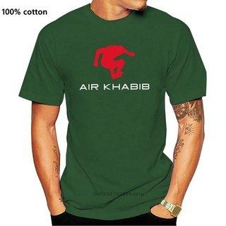 [100% Cotton] เสื้อยืด พิมพ์ลาย Air Khabib Khabib Nurmagomedov สีดํา สไตล์คลาสสิก สําหรับผู้ชาย GBdnbo23GJdflm75