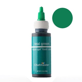 Chefmaster Color Teal Green Liqua-Gel 2.3oz/5034 สีเจลผสมอาหาร สีเขียวอมน้ำเงิน