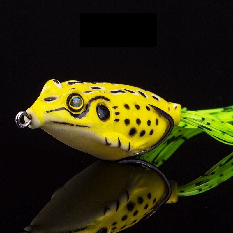 มุมมองเพิ่มเติมของสินค้า เหยื่อตกปลา รูปกบ ที่มีสีสันสดใส ขนาด 4 ซม. 5 ซม. 5.5 ซม. 1 ชิ้น Fishing Lure Frog Bait Bass Wobbler Crankbait