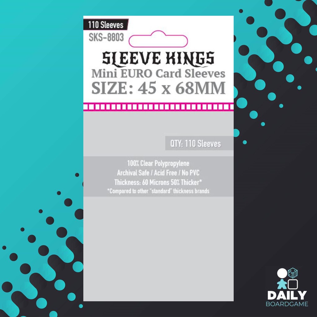 Sleeve Kings 45x68 mm Mini Euro Card Sleeves 110 Pack Shopee Thailand