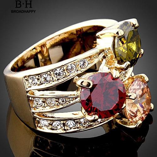 broadhappy-ผู้หญิงหรูหรา-cubic-zirconia-คริสตัล-9k-แหวนชุบทองค็อกเทล-แหวนเกลี้ยง