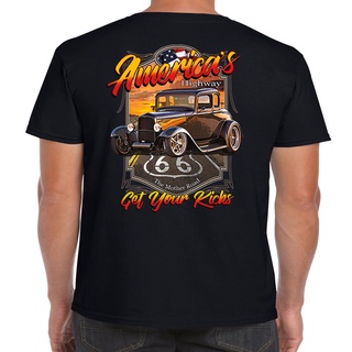 [S-5XL] เสื้อยืด พิมพ์ลาย Hotrod 58 Hot Rod American Classic Car Route 66 Kicks 153 สไตล์วินเทจ สําหรับผู้ชาย 309772