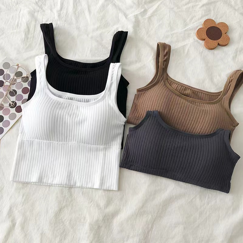 ann-เสื้อกล้าม-เสื้อสายเดี่ยว-เสื้อครอป-เสื้อชั้นในมีฟองน้ำในตัว-ผ้ายืดหยุ่นเป็นผ้าร่องอย่างดี-b2
