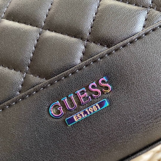 กระเป๋าสะพาย-guess-haley-iridescent-mini-crossbody-สีดำ