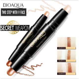 เครื่องสำอางช่วยเพิ่มมิติให้กับใบหน้า BIOAQUA GROOMING STICK HIGHLIGHT CONTOR ไฮไลท์และคอนทัวว์แบบ 2 อิน 1 (มี 3 เฉดสี)