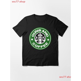 New Guns And Coffee Classic Essential T-Shirt เสื้อยืด ดพิมพ์ลาย ดผ้าเด้ง คอกลม cotton แฟชั่น sale Unisex