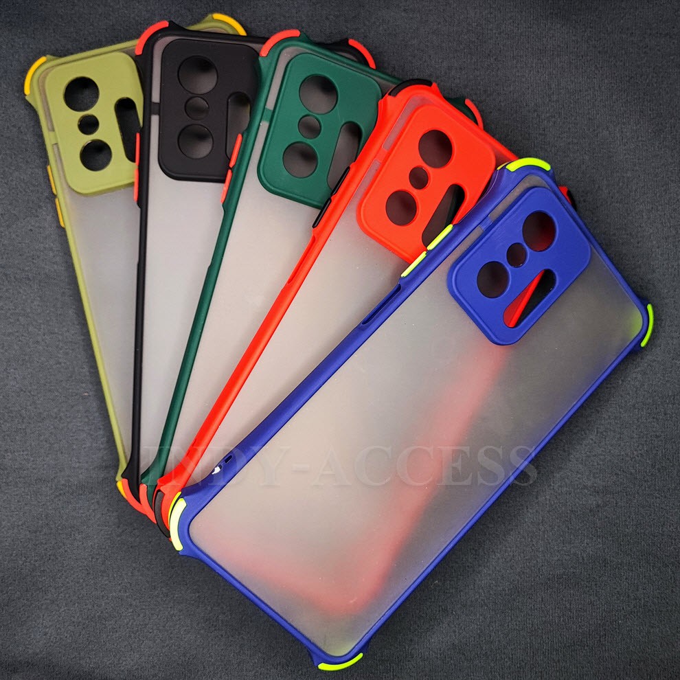 ภาพสินค้า(2แบบ18สี)เคส XIAOMI 11T Pro 4 Corner เคสขอบสีหลังด้านเสริมมุมกันกระแทก จากร้าน indy_access บน Shopee ภาพที่ 3