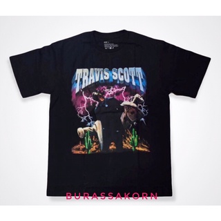 เสื้อยืดโอเวอร์ไซส์เสื้อยืด Travis Scott Hip Hop Travis Scott RapperS-3XL