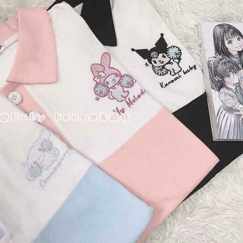 พร้อมส่ง-เสื้อคอปก-ขนาด-อก-32-41-ก่อนยืด-ผ้าดีคอตตอน