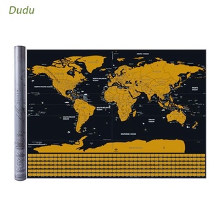 Dudu โปสเตอร์ ลายแผนที่โลก พร้อมธงชาติสหรัฐอเมริกา ของขวัญสําหรับเด็ก