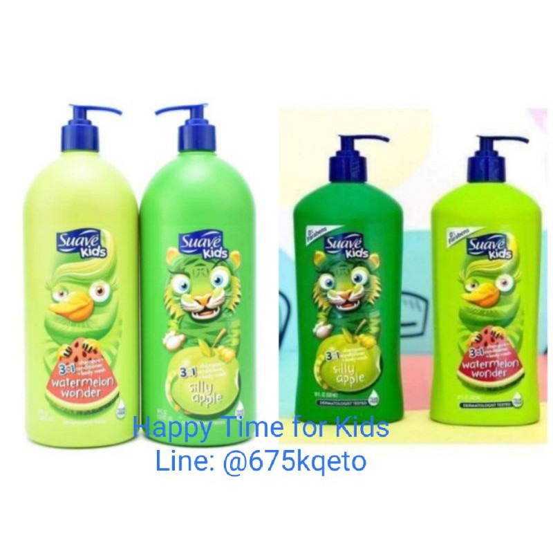 ภาพหน้าปกสินค้าSuave Kids 3-in-1 Shampoo, Conditioner & Body Wash