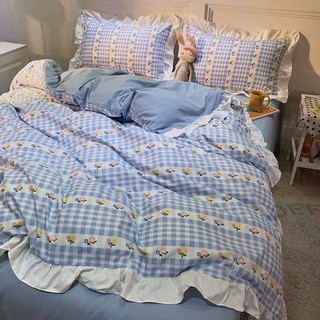 ผ้าปูที่นอน ผ้าปูที่นอน6ฟุต 5ฟุต 3.5ฟุต ชุดผ้าปูที่นอน หมอน ชุดเครื่องนอน ปลอกหมอน ชุด4ชิ้น ชุด3ชิ้น ชุด สไตล์เกาหลีลายส