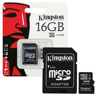 ภาพขนาดย่อของภาพหน้าปกสินค้าKingston Memory Card Micro SDHC 16GB Class 10 คิงส์ตัน SD card เมมโมรี่การ์ด SDการ์ด จากร้าน rukkun_shop บน Shopee