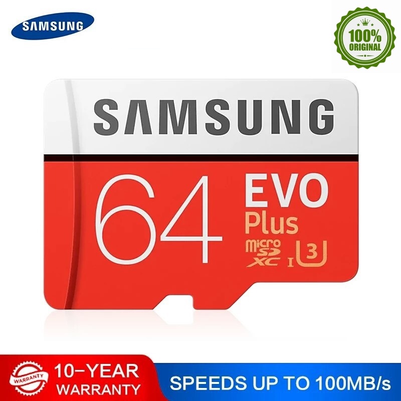 【New】Samsung Memory Card EVO Plus Micro SD Card 64GB 32GB Class 10 TF