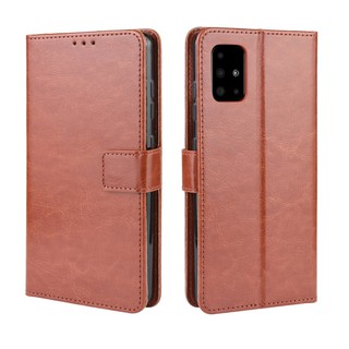 เคสสำ Samsung A71 Case Leather Flip Back Cover Samsung Galaxy A71 A715 GalaxyA71 เคสฝาพับ มือถือแล