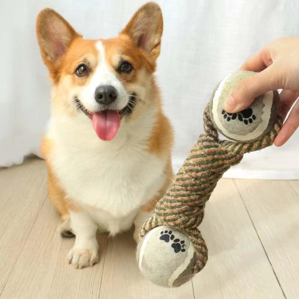 alisondz-ของเล่นสุนัข-เชือกฝ้าย-ทนต่อการกัด-ทําความสะอาดฟัน-สําหรับสุนัขขนาดกลาง-ขนาดใหญ่-ลูกบอลยาง