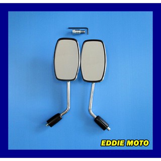 IRON "CHROME" MIRROR SET PAIR (10 mm.) for HONDA SUPERCUB C110 C125 // กระจกข้าง (ตัวเหล็ก) ซ้าย-ขวา สินค้าคุณภาพดี