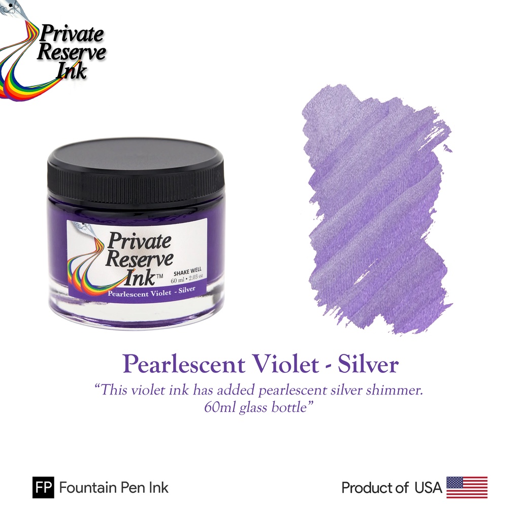 Private Reserve Pearlescent Ink 60ml Bottle - หมึกชิมเมอร์เติมปากกาไพร ...