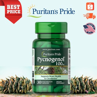 สินค้า ต่อต้านอนุมูลอิสระ Pycnogenol 100 mg 30 Capsules [Puritan\'s Pride]