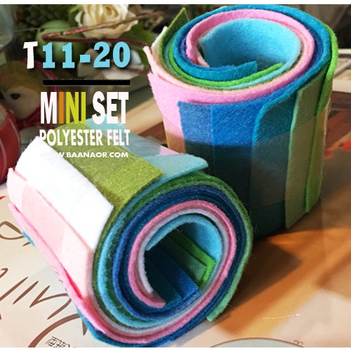 set-t31-40-ผ้าสักหลาด-เนื้อแข็ง-10สี-10-ชิ้น-ไล่เฉดสี-จาก-t31-t40-ขนาดชิ้นละ-6x14-เซนติเมตร-csm40-acrylic-felt-craft-sewing-felt-fabric