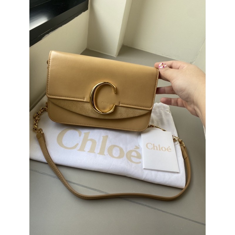 chloe c clutch with chain