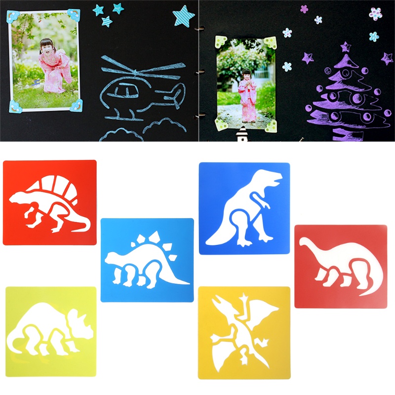 live-ไม้บรรทัดแม่แบบ-พลาสติก-ลายฉลุ-รูปไดโนเสาร์-diy-สําหรับวาดภาพระบายสี