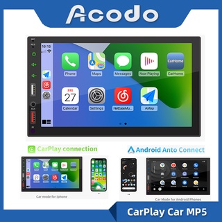 เครื่องเล่น MP4 MP5 วิทยุ สเตอริโอ 1080P HD 7 นิ้ว พร้อมเครื่องเล่นทัชสกรีน CarPlay Android AUTO