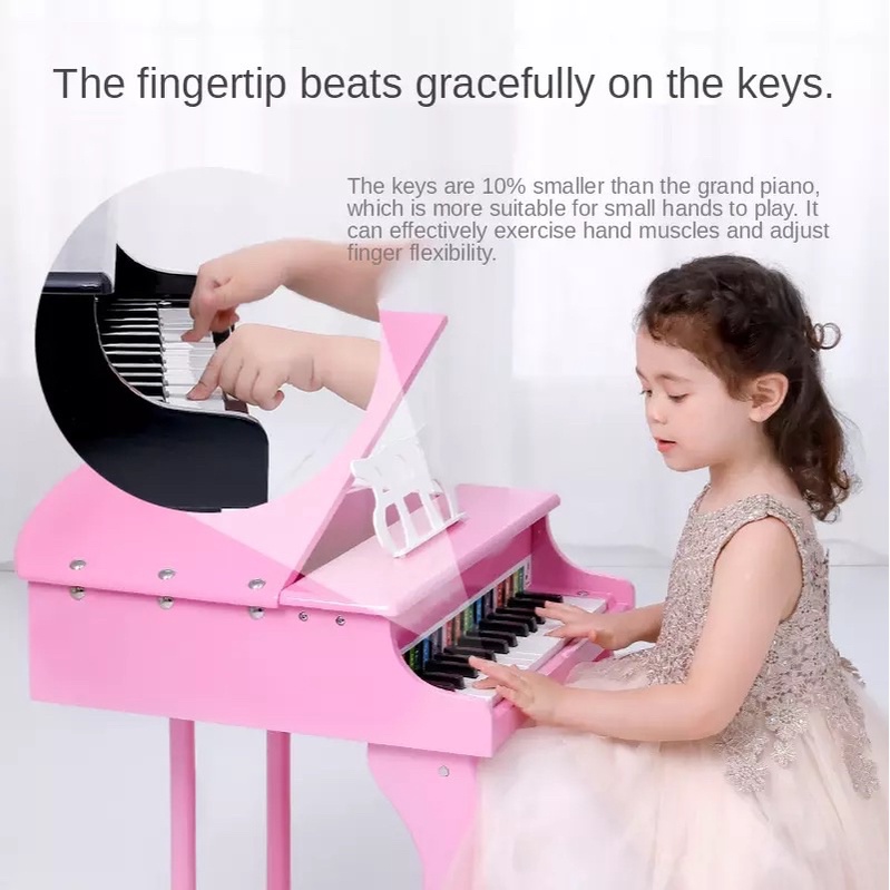 bb-store-neww-เปียโนไม้-สีชมพู-ละมุมสุด-เล่นได้จริง-มีเสียงโน๊ตจริง-เปียโนไม้-30-key-ของเล่นไม้