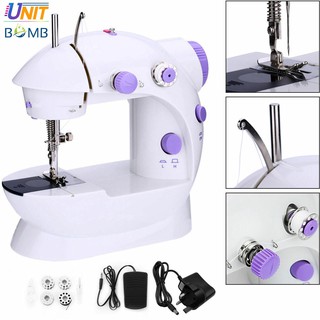 ภาพขนาดย่อสินค้าจักเย็บผ้ามินิ ขนาดพกพา จักรเย็บผ้าไฟฟ้า Mini Sewing Machine Built-in ที่ตัดด้าย ไม่ต้องใช้กรรไกร