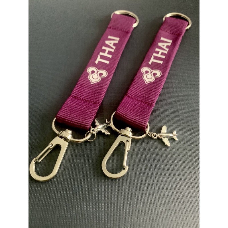 พวงกุญแจเครื่องบินการบินไทย-thai-airways-keychain-สายคล้องบัตรแบบสั้น