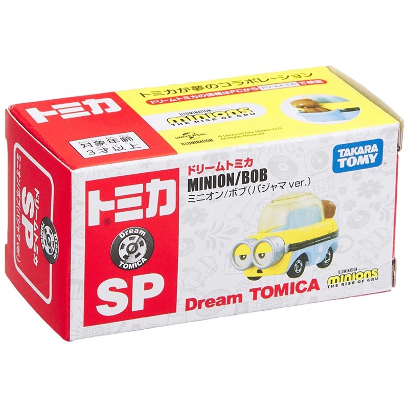 แท้-100-จากญี่ปุ่น-โมเดล-รถมินเนี่ยน-takara-tomy-tomica-dream-sp-minion-bob-pajama-ver