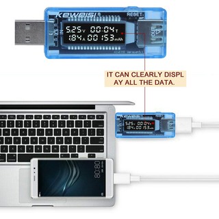 ตัวทดสอบความจุ แรงดันไฟฟ้า กระแสไฟฟ้า หัวเสียบ USB