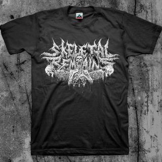 【hot sale】เสื้อยืดแขนสั้น ผ้าฝ้าย 100% พิมพ์ลายโครงกระดูก death metal band แฟชั่นสําหรับผู้ชาย