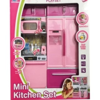 Tontoysชุดห้องครัวบาร์บี้ MINI KITCHEN SET มีเสียงเละมีไฟ