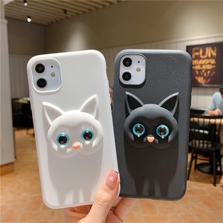 เคสโทรศัพท์ชนิด Tpu แบบนิ่มลายแมวสีดําสีขาวน่ารักสําหรับ Xiaomi Redmi 9T 9A 9C Note 10 9S 9 8 7 6 6A 7A 8A K20 Pro Poco M3 Mi Max2 Max3 10 10T 11 8 A3 A2 Lite