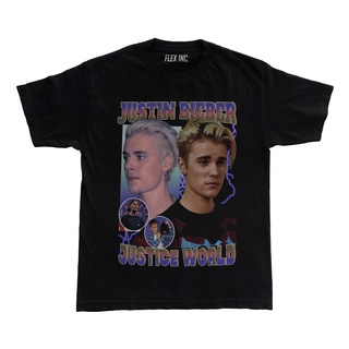 เสื้อยืด โอเวอร์ไซซ์ พิมพ์ลาย Justice World Tour สไตล์วินเทจS-5XL