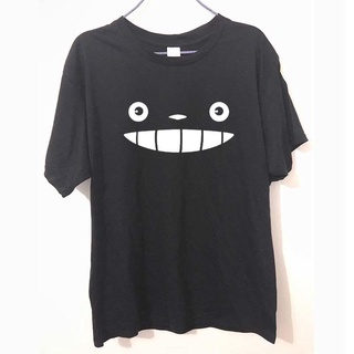 Tmgts1 {พร้อมส่ง เสื้อยืดแขนสั้น พิมพ์ลายอนิเมะ My Neighbor Totoro Face พลัสไซซ์ XS-6XL สําหรับผู้ชาย ของขวัญวันเกิดสามา