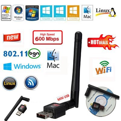 ภาพหน้าปกสินค้าของแท้ มีรับประกัน 600Mbps USB ตัวรับ WIFI สำหรับคอมพิวเตอร์