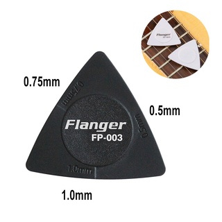ปิ๊กกีตาร์ Flanger FP-003 ทรงสามเหลี่ยม กันลื่น ขนาด 1.0 มม. 0.75 มม. 0.5 มม. หนา 3 in 1 สีดํา สีขาว สําหรับกีตาร์อะคูสติก เบส 1 ชิ้น