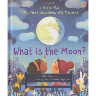 DKTODAY หนังสือ USBORNE LIFT-THE-FLAP VERY FIRST Q&amp;A :WHAT IS THE MOON? (AGE 3+)