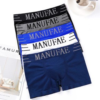 พร้อมส่ง กางเกงในขาสั้น Boxer briefs ผ้านุ่ม ยืดหยุ่นและระบายอากาศได้ดี กางเกงในชายรุ่นขาเต็ม ใส่สบาย 5 สี ( มีถุงซิป )