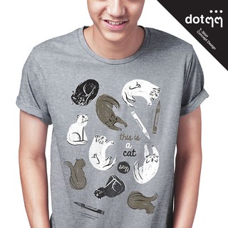 dotdotdot เสื้อยืดผู้ชาย Concept Design ลาย Crayon (Grey)