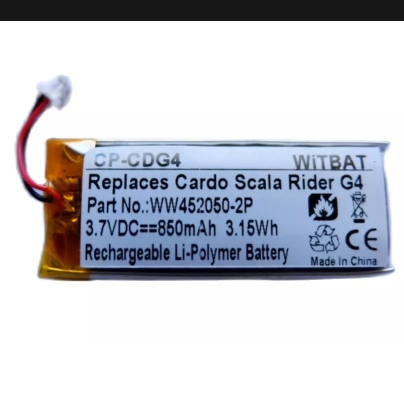 แบตเตอรี่ทดแทน Cardo Scala Rider G4 G9 G9X Li-Polymer แบตเตอรี่ 3.7V ...