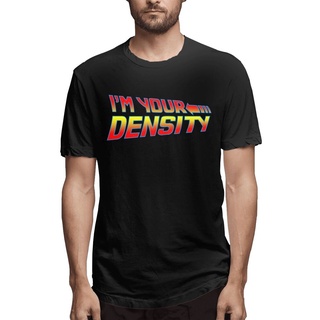 เสื้อยืด พิมพ์ลาย Back To The Future IM Your Density สีดํา สีเทาเข้ม สําหรับผู้ชาย 9797