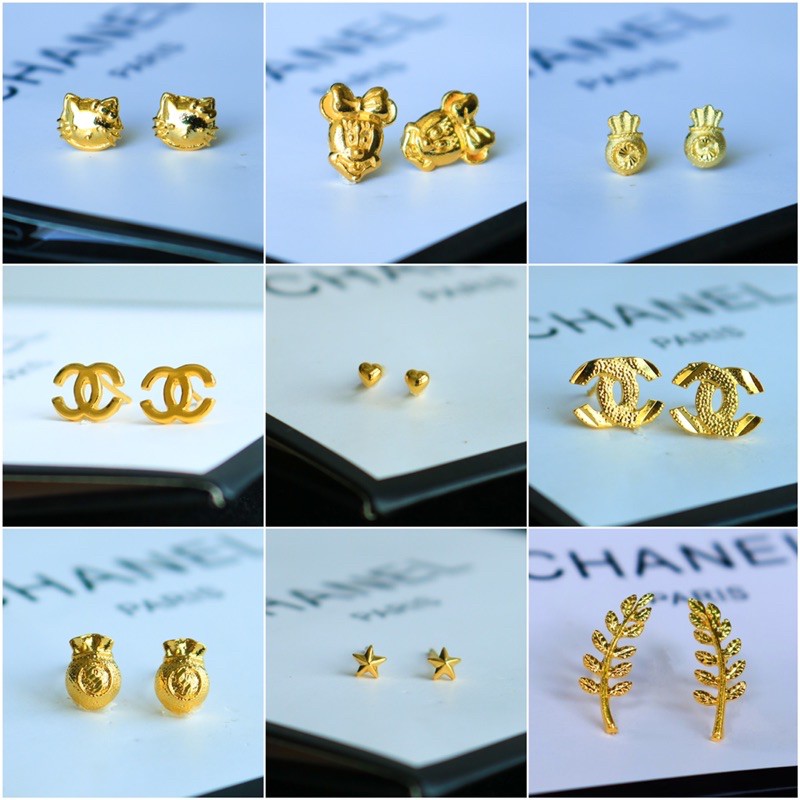 ต่างหูทอง-รุ่นยอดนิยมชุดที่3-1คู่-cn-jewelry-earing-ตุ้มหู-ต่างหูแฟชั่น-ต่างหูเกาหลี-ต่างหูทองชุบ