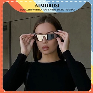 (AIMURUSI) COD แว่นตากันแดด ไร้ขอบ ป้องกันรังสียูวี สไตล์พังก์ แฟชั่นสปอร์ต สําหรับผู้ชาย และผู้หญิง แว่นตากันแดด