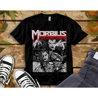 ROUNDคอลูกเรือNeckเสื้อยืด พิมพ์ลาย Marvel Mobias Life Vampire สําหรับผู้ชาย และผู้หญิง-4XL